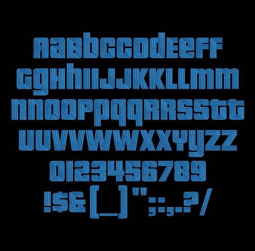 Pricedown Machine Embroidery Font Now Includes BX Format!