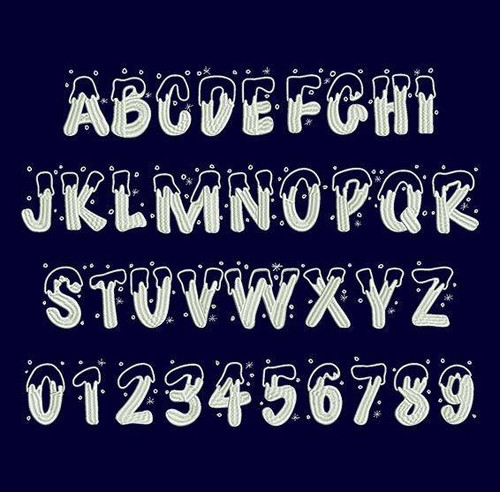 Happy Christmas Machine Embroidery Font Now Includes BX Format!