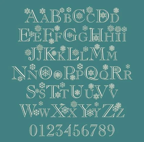 Flakes Machine Embroidery Font Now Includes BX Format!