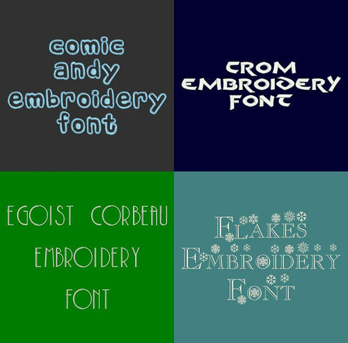 20 BX Fonts - Font Bundle 5 - 20 Embrilliance Machine Embroidery Fonts