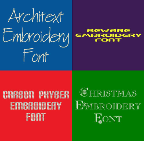 20 PES Font Bundle - Volume 5 - 20 Machine Embroidery Fonts
