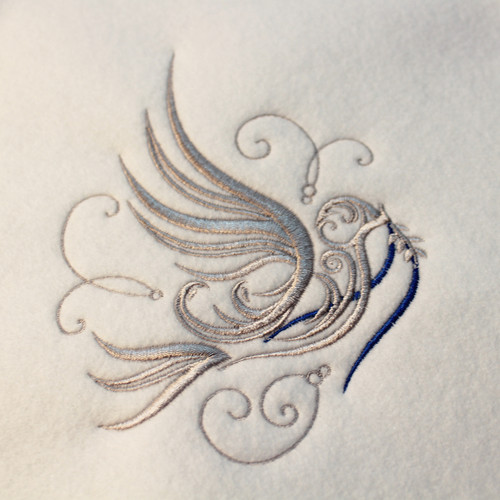 Abstract Dove - Abstract Christmas #04 Machine Embroidery Design