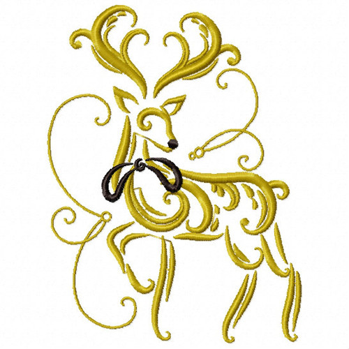 Abstract Reindeer - Abstract Christmas #05 Machine Embroidery Design