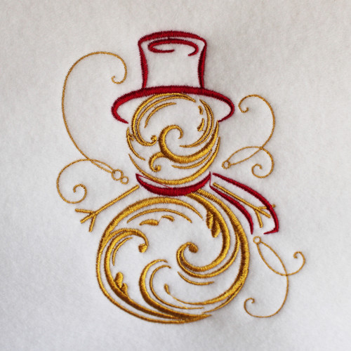 Abstract Snowman - Abstract Christmas #06 Machine Embroidery Design