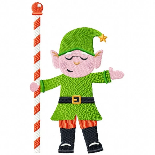 Welcoming Elf - North Pole Character #04 Machine Embroidery Design