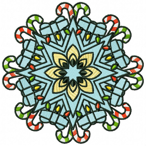 Christmas Mandala #01 Machine Embroidery Design