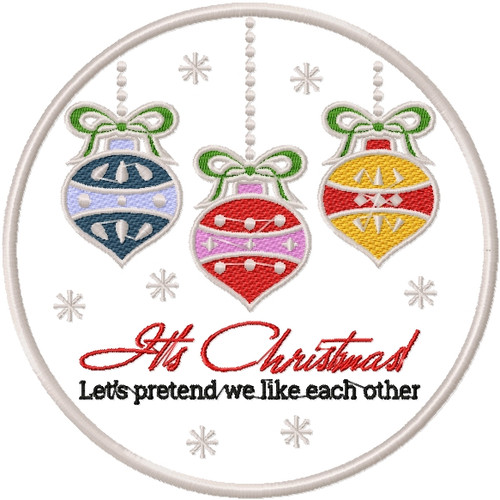 It's Christmas - Humor Christmas Patch #07 Machine Embroidery Design