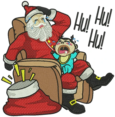 Hu Hu Hu - Humor Christmas #01 Machine Embroidery Design