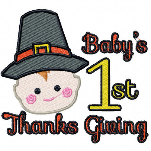 Baby's First Thanks Giving - Baby's First #04 Machine Embroidery Design