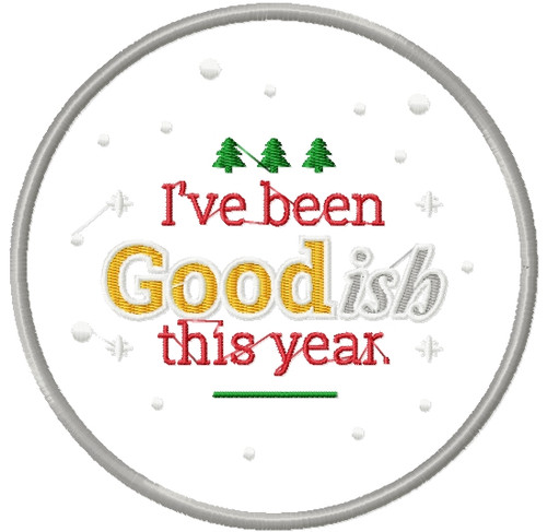 Humor Christmas Patch Collection of 8 Machine Embroidery Designs in Stitched