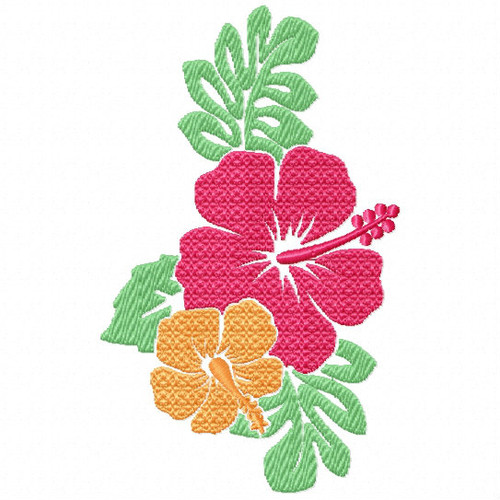 Hibiscus 2 - Flower #07 Machine Embroidery Design