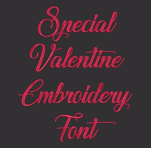 Special Valentine Machine Embroidery Font Now Includes BX Format!