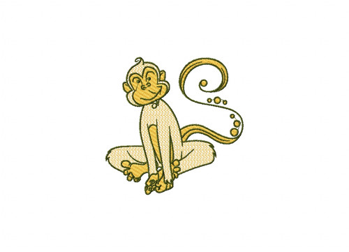 Monkey Machine Embroidery Design