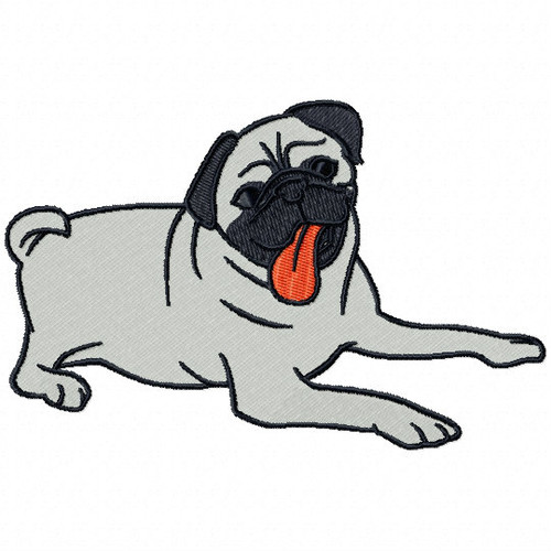 Pug #03 Machine Embroidery Design
