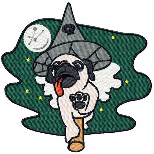 Pug #07 Machine Embroidery Design
