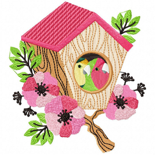 Love Birds #03 Machine Embroidery Design