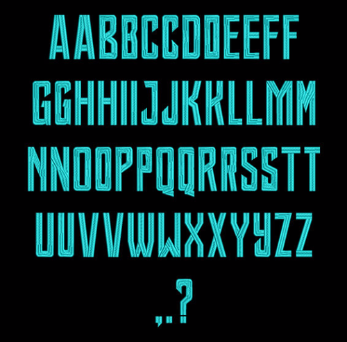 Justice Machine Embroidery Font - Now Includes BX Format!