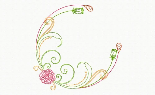 Beautiful Butterfly and Floral #01 Machine Embroidery Design