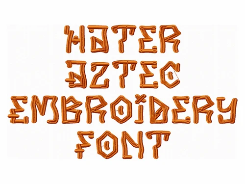 Hater Aztec Embroidery Font