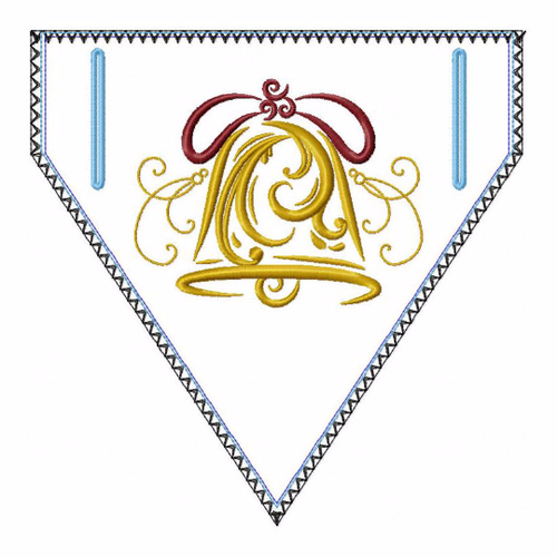Abstract Christmas Doggie Bandana 02 - In The Hoop Machine Embroidery Design