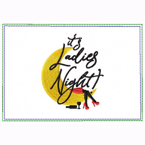 Girls Night Small Money Purse 05 - In The Hoop Machine Embroidery Design