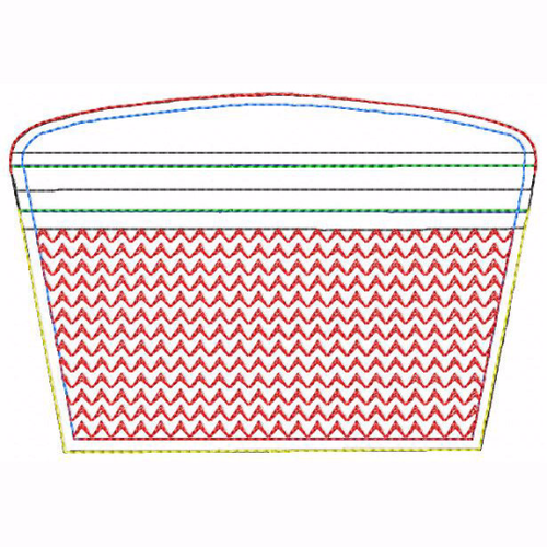 Red Stiletto Small Money Purse 05 - In The Hoop Machine Embroidery Design