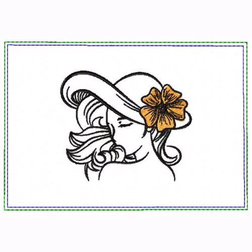 Modern Ladies 02B Small Money Purse - In The Hoop Machine Embroidery Design