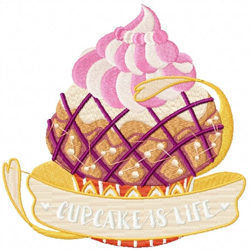 Cupcake is LIFE - Baking Hobby Collection #02 - Machine Embroidery Design