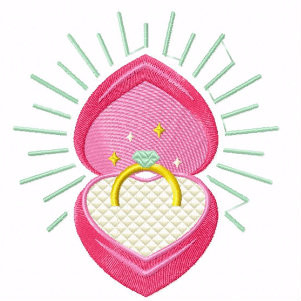 Marry Me? - Machine Embroidery Design - General Valentine #03
