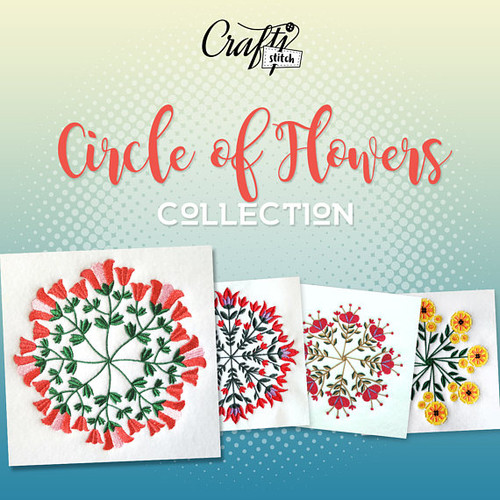 Circle of Flowers Full Collection 5 Machine Embroidery Designs