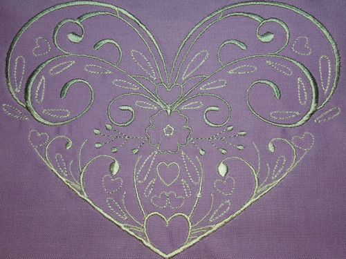 Abstract Heart Swirls #02 Machine Embroidery Design