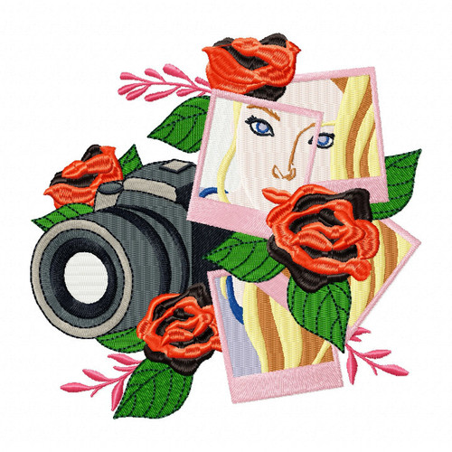 Camera Film Machine Embroidery Design - Photography Hobby #06