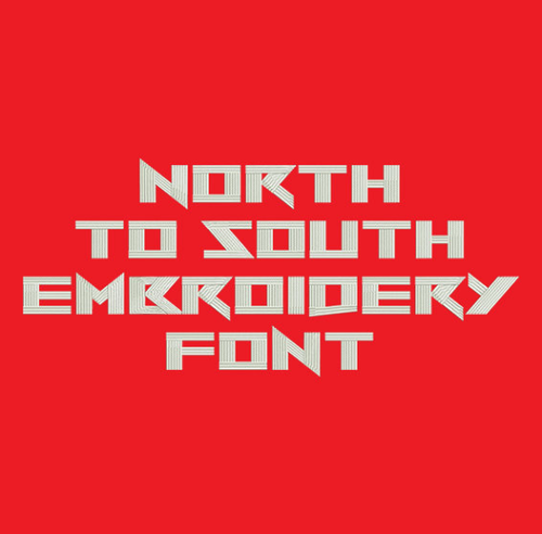 Machine Embroidery Font - North To South Now Includes BX Format!