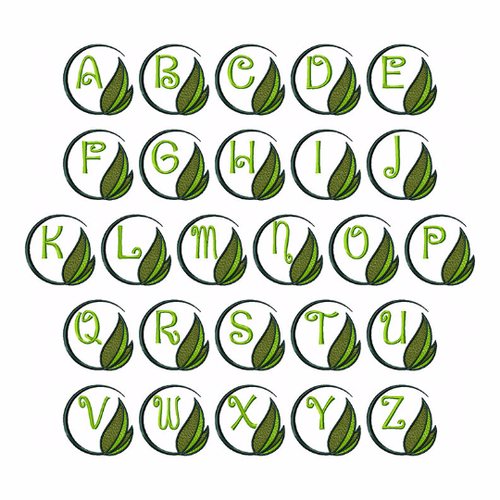 Machine Embroidery Monogram - Go Green Frame