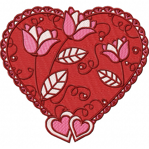 Valentines Hearts Collection #04 Machine Embroidery Design
