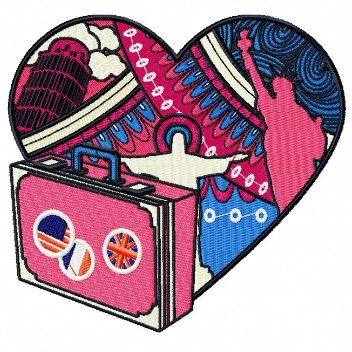 Love for Travel - Love For Hobby Collection #06 Machine Embroidery Design
