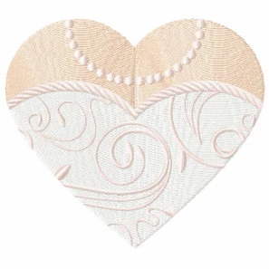 Heart Wedding Dress - Bride & Groom Hearts - Bride Dress Collection #01 Machine Embroidery Design