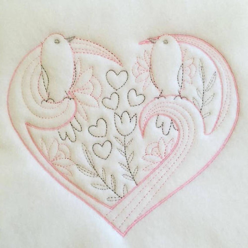 Abstract Heart Swirls #12 Machine Embroidery Design