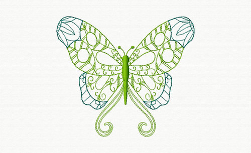 Beautiful Butterfly and Floral #06 Machine Embroidery Designs