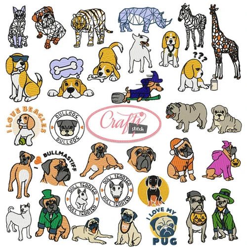 4x4 Hoop Animal Special - 105 Animal Machine Embroidery Designs!