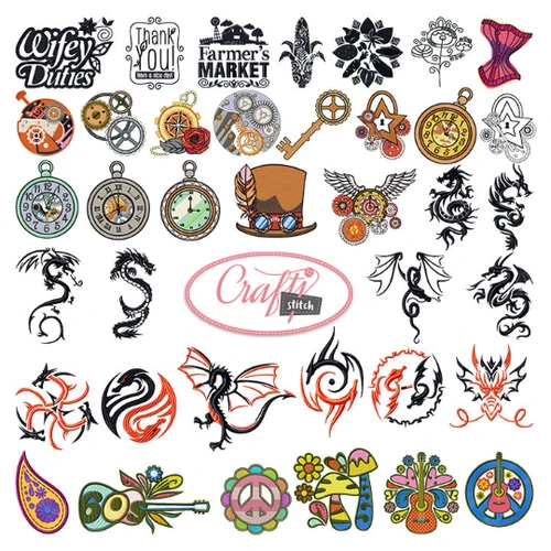 4x4 Hoop Fashion Special - 121 Fashion & Trends Machine Embroidery Designs!