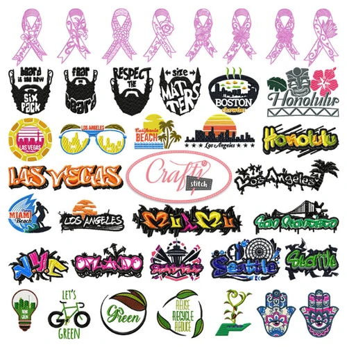 4x4 Hoop Fashion Special - 121 Fashion & Trends Machine Embroidery Designs!