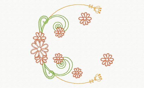 Beautiful Butterfly and Floral #08 Machine Embroidery Designs