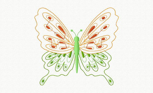 Beautiful Butterfly and Floral #08 Machine Embroidery Designs