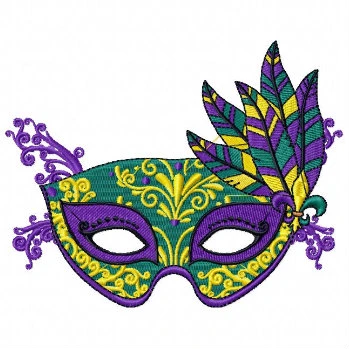 Masquerade Masks - Mardi Gras Easter Collection #06 Machine Embroidery Design