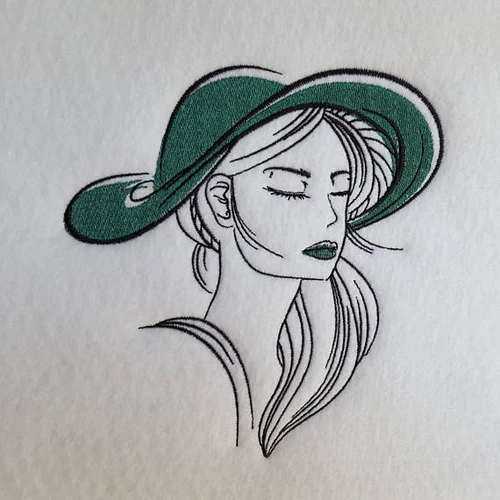 Hat Modern Ladies #3 Machine Embroidery Designs