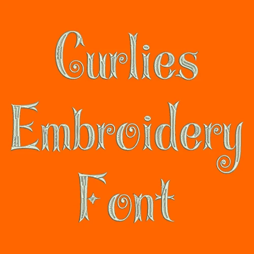 Machine Embroidery Font - Curlies Font