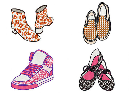 Shoe Collection Bundle #3 Machine Embroidery Designs