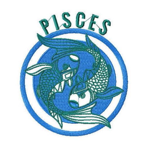 Pisces - Zodiac Collection #02 Machine Embroidery Design