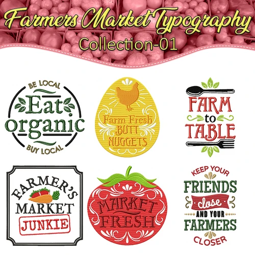Farmers Market Typography Full Collection 01